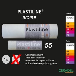 Plastiline 1kg Ivoire dureté 55/Standard