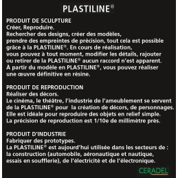 Plastiline 750gr en plaque Ivoire/Moyenne