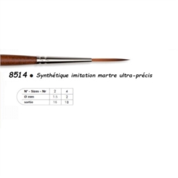 PINCEAU 8514 Precision Traceur Synthétique - Imitation martre