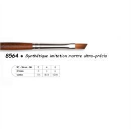PINCEAU 8564 Precision Biseau Synthétique - Imitation martre