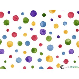HAND PAINTED POLKA DOTS LARGE DIM.50X70