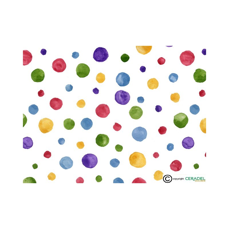 HAND PAINTED POLKA DOTS LARGE DIM.50X70